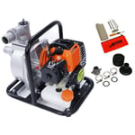 Varan Motors - TT-WP520-15B Pompe à eau thermique Motopompe Essence 2T 1.5'' 52cc 3CV 15000 L/H