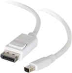 C2G 1m Mini DisplayPort/Thunderbolt to DisplayPort Monitor Cable White UK