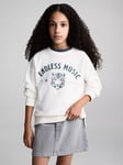 Mango Kids' Endless Music Cotton Sweatshirt, White