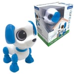 Lexibook, Power Puppy Mini, My Little Dog-Robot with Sounds, Music, Light Effects, Voice Repetition Function and Reaction to sounds, ROB02DOG, Blue/White