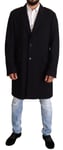 Dolce & Gabbana Veste Trench-Coat Long Bleu Laine Extensible IT58/XXL