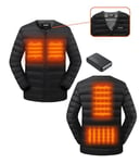 HEWINZE Veste chauffante pour Homme avec batterie 5V, Veste chauffante légère pour femme, Hiver, Outdoor, Ski, Veste chaude