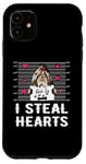 Coque pour iPhone 11 Shih Tzu I Steal Hearts Valentine Dog Funny Valentines Day