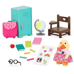 Li'l Woodzeez- School Set Animal Jouet de 16 Pièces avec Personnage, Meubles et Accessoires d’Ecole – Figurines en Miniature et Ensembles de Jeux pour Enfants de 3 Ans et Plus, WZ6719Z, Multicolore