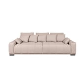 Canapé convertible 4 places BOREALE tissu polaris 02 beige