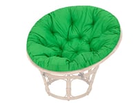 SOA Coussin de jardin, coussin fauteuil cocon, coussin fauteuil rotin, fauteuil jardin , coussin fauteuil suspendu – Vert– Fabriqué en UE