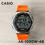 Casio AE-1000W-4B Youth Stopwatch World Time Digital Orange Band Sport Watch