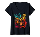 Womens Video Game Console Controllers Retro 80’s 90’s Arcade Gamer V-Neck T-Shirt