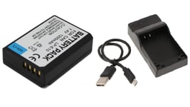 LP-E10 Battery + USB Charger for Canon EOS 1100D 1200D 1300D Digital Rebel T3 T6