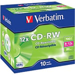 Verbatim CD-RW 12x 700MB SERL 10 Pack Jewel Case