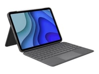 Logitech Folio Touch - Clavier et étui - avec trackpad - rétroéclairé - Apple Smart connector - QWERTZ - Suisse - graphite - pour Apple 11-inch iPad Pro (1ère génération, 2e génération)