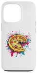 Coque pour iPhone 13 Pro Tranche de pizza colorée Explosion Art Fun