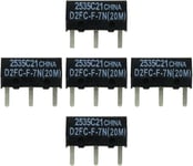 5X D2FC-F-7N (20M) Kit de réparation pour Micro-Interrupteur/Kit de réparation adéquat pour Souris d`Ordinateur de , Razer, Roccat, SteelSeries, etc