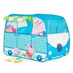 PEPPA PIG CAMPERVAN POP UP ROLE PLAY BLUE TENT KIDS INDOOR OUTDOOR ACTIVE FUN