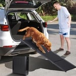 FASNATI Rampe pliante pour chien - Supporte jusqu'à 70 kg - Rampe portable pour chiens de taille moyenne et grande avec surface antidérapante, disponible pour voiture, SUV, légère et facile à ranger