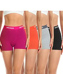 wirarpa Boxer Femme Coton Shorty Anti Frottement Shorts Caleçons Femmes 3'' Inseam Lot de 4 Multicolor Taille M