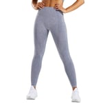 fuchsiaan Pantalon De Yoga Pour Femme, Coupe Ajustée Taille Haute élastique Respirant Cordon De Couleur Unie Hanches De Pêche Pantalon De Remise En Forme Pour Le Yoga Sport Entraînement En Cours D'exécution gris M.