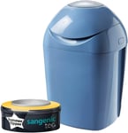 Tommee Tippee Sangenic Tec Nappy Disposal Tub, with 1x Refill Cassette BLUE