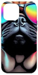 iPhone 12 Pro Max Colorful Pug Headphones Case