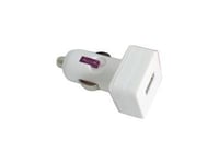 ENVEON Liten 12V USB-adapter til smarttelefoner  mp3-spillere  kamera mm. 12V->5V/1A  utskiftbar sikring  hvit