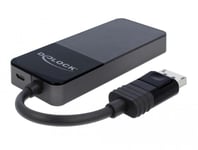 Delock DisplayPort 1.4 Splitter 1 x DisplayPort in > 3 x DisplayPort out - video/lyd-splitter - 3 porter