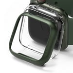 Apple Watch 7 45mm Case Cover 2-pack, Ringke Slim - Clear & Deep Green