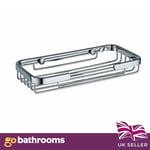 Eacon Small Chrome Shower Bath Caddy Basket Rack Storage Single Corner