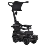 HOMCOM Kids Ride-on Push Car 3 in 1 Benz G350 Baby Floor Slider Walker, Black