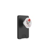 Grue japonaise Kanji à couronne rouge, cerisier Sakura PopSockets PopWallet pour MagSafe