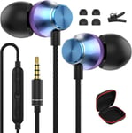 Écouteurs Filaire Intra-Auriculaires Pour Samsung Galaxy A15 A14 A12 A23 A52S A72,Anti-Bruit Casque Jack 3,5Mm,Ecouteurs 3.5 Mm Avec Microphone Et Contrôle Du Volume Pour Redmi Not[QUE070854]