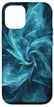 Coque pour iPhone 12/12 Pro Turquoise Nuages Fleur Brume Espace