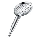 hansgrohe Raindance Select S - Pommeau de douche 3 types de jet, Douchette à main ronde (diamètre 120 mm), Chromé, 26014000