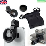 Mobile Phone Camera Wide Angle Lens Fish Eyes 0.4x Selfie Clip with Lens Cap