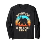 Aardvark Is My Spirit Animal Retro Nature Lovers Long Sleeve T-Shirt