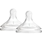 Dr. Brown's Wide-Neck Level 1 nipple silicone options+ 2-pack Dinapp 2 ST