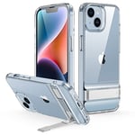 ESR Coque à Béquille Classic Compatible avec iPhone 14 et iPhone 13, Support à 3 Modes, Protection de Qualité Militaire, Chargeable par Induction, Dos Fin avec Béquille Brevetée, Transparent