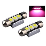 C5W Canbus 36mm Rosa Pink Led spollampor SV8.5 Pink 36mm Pink 2-pack