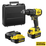 Stanley Fatmax V20 18V Cordless Brushless Hammer Drill with 2 x 4.0Ah Batteries