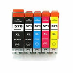 Canon Ink For PGI570/571 Pixma MG5750 MG5751 MG5752  TS6050 TS5050 MG6850 TS5051