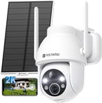 360° 2K Solar Security Camera Wireless Outdoor CCTV Detection Night Vision Alarm