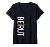 Womens Lebanon Flag - Lebanese Pride, Beirut Lebanon T-Shirt V-Neck T-Shirt