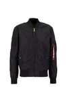 Alpha Industries Men's MA-1 TT Bomber Jacket, Black, 3XL