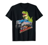 Monster Truck Toddlers Family Birthday Train Trex Dinosaur T-Shirt