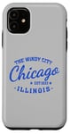 Coque pour iPhone 11 Vintage Retro Love Chicago Illinois Windy City est une ville créée en 1833