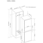 CDA CRI951 Integrated 50/50 combination fridge freezer