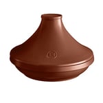 Emile Henry EH149566 Tajine en céramique 4L Delight, compatible induction, diam 33 cm, 6 à 8 pers, couleur Sienne