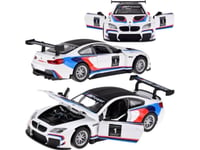 Leker Bil Metall Modell Sport Bmw M6 Gt3 Skala 1:32 Lys Lyd Za4613