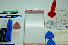 Front Glass Screen Repair Kit for Samsung Galaxy S7 Edge Rose Gold / Pink