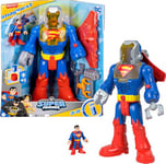 Fisher-Price Imaginext DC Super Friends Superman Toy Insider & Exo Suit 12-Inch Robot with Lights & Sounds for Kids Ages 3+ Years, JCT47