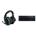 Logitech G935 Wireless Gaming RGB Headset, 7.1 Surround Sound, Black & 915 LIGHTSPEED Wireless Mechanical Gaming Keyboard with low profile GL-Tactile key switches, LIGHTSYNC RGB, Black